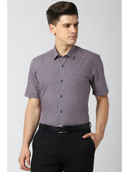 Peter England - Men Grey Printed Cotton Formal Shirt