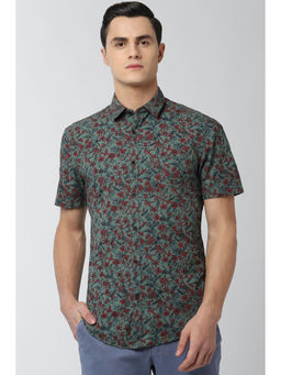 Peter England - Men Multi-Color Printed Cotton Casual Shirt