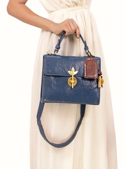 Hidesign - Preserve 02 Small Casual Blue Womens Office Handbag (S)