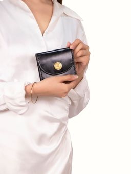 Hidesign - Growth - W1 Black Women's Tri Fold - (11 X 10 X 3 Cms) (M)