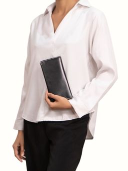 Hidesign - Growth W2 Medium Bi Fold Womens Wallet Black with Credit Card Slots (M)