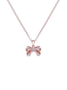 Ted Baker - Crestra Rose Gold Tone Crystal Petite Bow Pendant