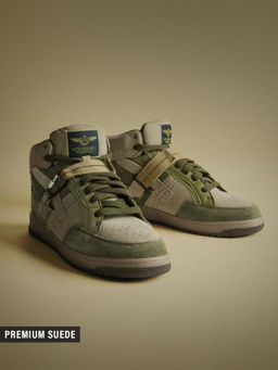 The Souled Store - Official Top Gun : Maverick Kicks Men High Top Sneakers Olive
