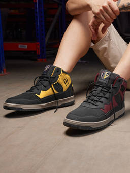The Souled Store - Official Marvel : Deadpool x Wolverine Men High Top Sneakers Multi-Color