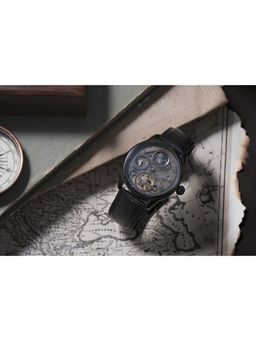 Earnshaw - Longitude Shadow Automatic Skeleton Black Round Dial Mens Watch - ES-8063-03