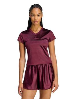 adidas - Women Maroon Seasonal Essentials Satin T-Shirt