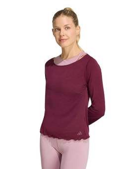 adidas - Women Maroon Motion Long Sleeve Training T-shirt