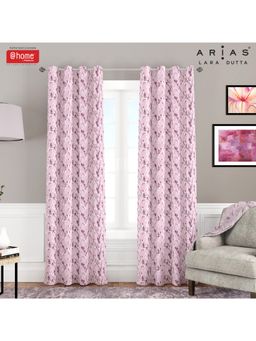 At Home by Nilkamal - Arias Luxuria Jacquard Floral Door Curtain Onion (Set of 2)