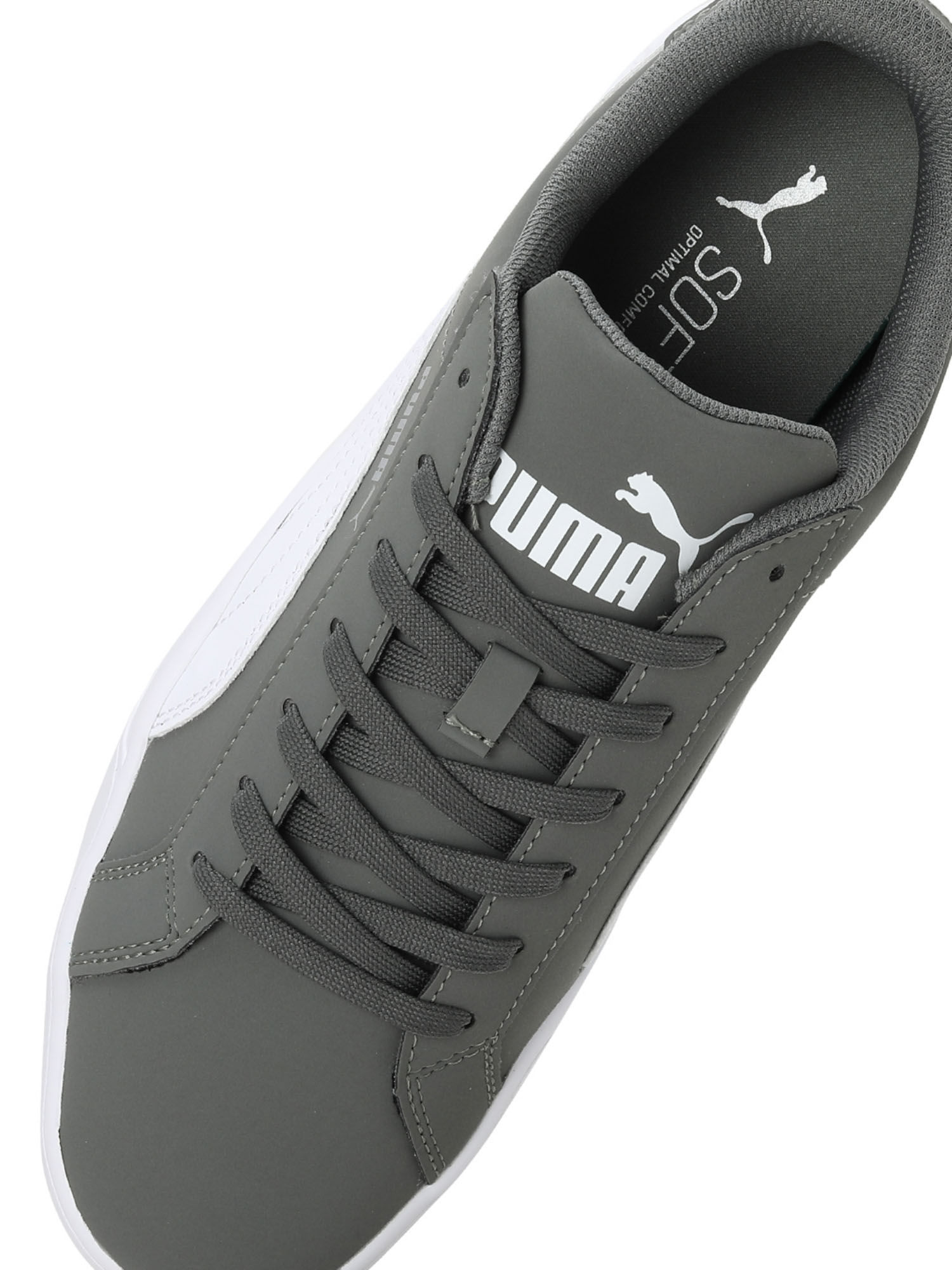 Puma Smash Vulc Mens Grey Sneakers (UK 