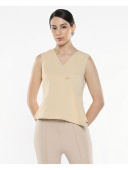 RAREISM - Alnam Beige Solid Regular Top