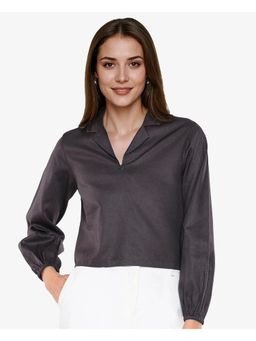 RAREISM - Istanbul Grey Solid Regular Top