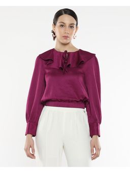 RAREISM - Karabuk Purple Solid Regular Top