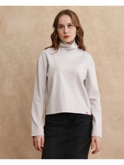 RAREISM - Malatya Light Grey Solid Slim Top