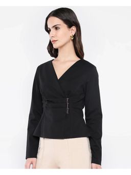 RAREISM - Mellow Black Solid Regular Top