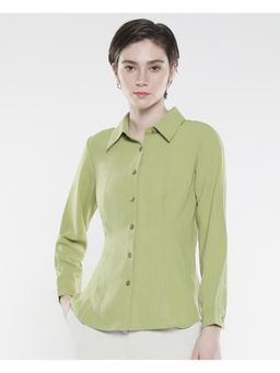 RAREISM - Mersin Green Solid Regular Shirt