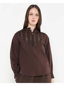 RAREISM - Olafi Brown Solid Regular Top
