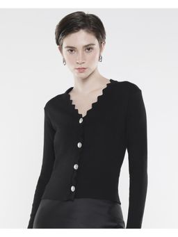 RAREISM - Pendik Black Solid Fitted Top