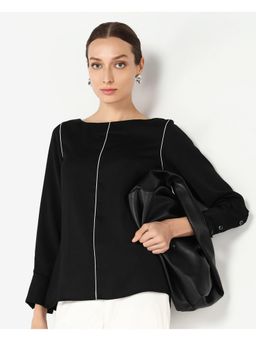 RAREISM - Pidet Black Solid Regular Top