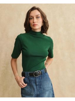 RAREISM - Rohdrio Dark Green Solid Regular Top