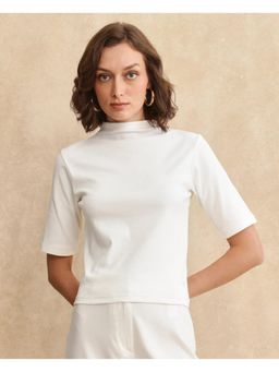 RAREISM - Rohdrio Off White Solid Regular Top