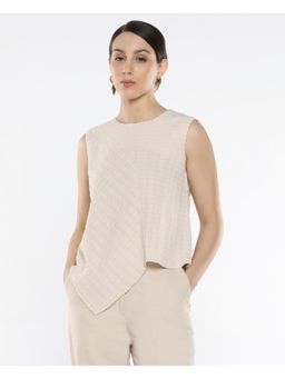 RAREISM - Roulo Beige Solid Regular Top