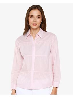 RAREISM - Towol Light Pink Solid Relaxed Shirt