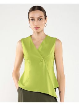 RAREISM - Tuika Green Solid Regular Top