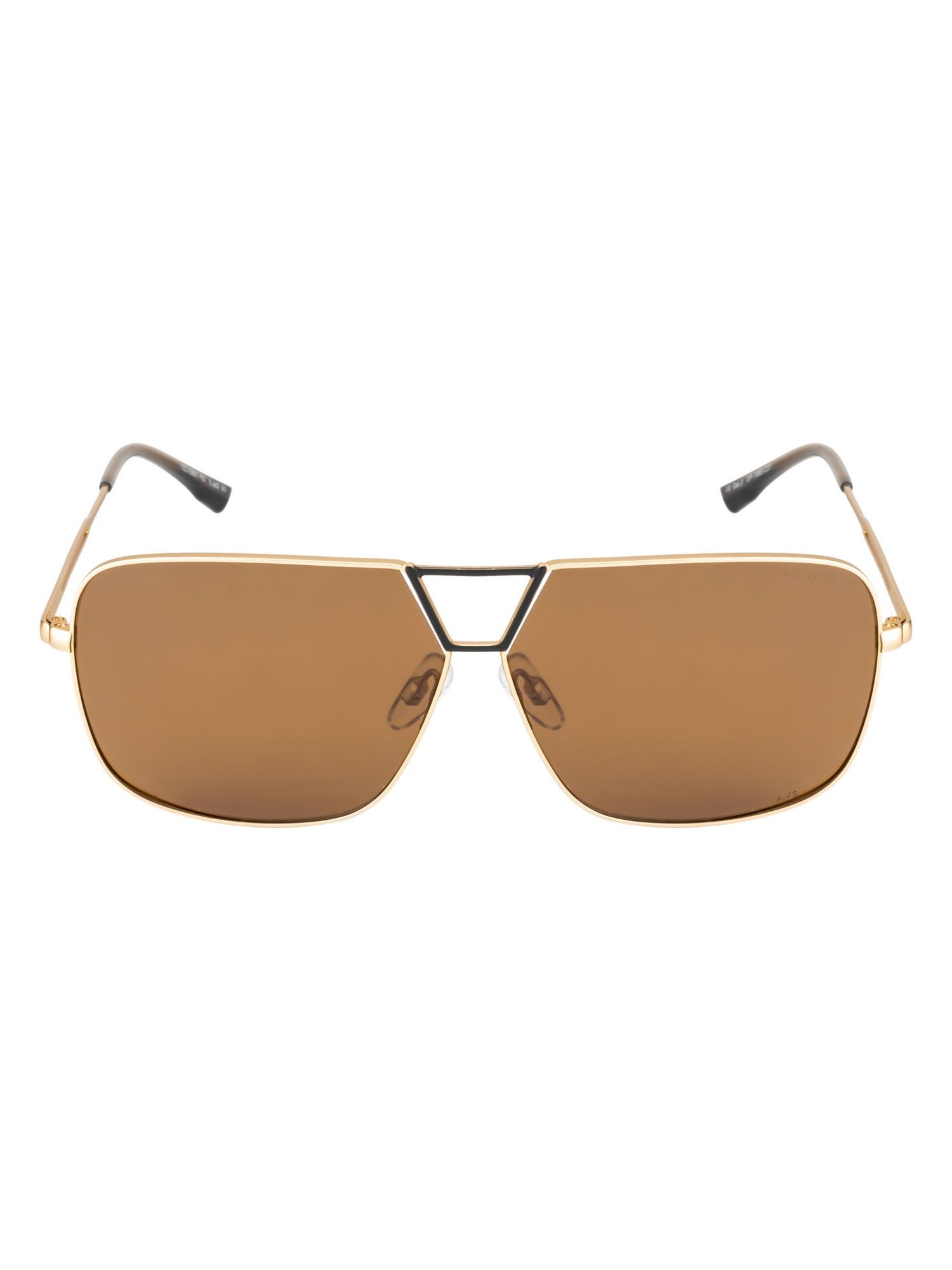 Buy Opium Eyewear Men Brown Rectangle Sunglasses with Polarised