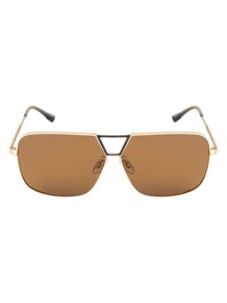 Opium Eyewear - Men Brown Rectangle Sunglasses with Polarised Lens - OP-1883-C01