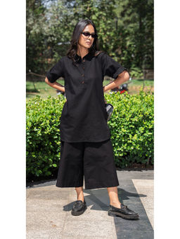 SURMA - Salt & Pepper Co-Ord Set in Black