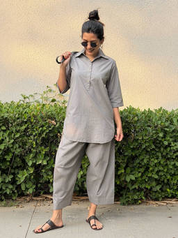 SURMA - Beach Walk Co-Ord Set in Grey