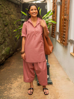 SURMA - Beach Walk Co-Ord Set in Onion Pink
