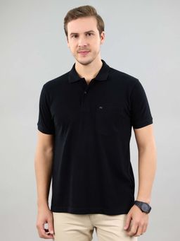 Monte Carlo - Black Polo Collar Half Sleeve Tshirt