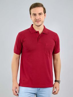 Monte Carlo - Red Polo Collar Half Sleeve Tshirt
