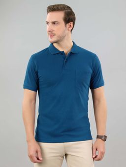 Monte Carlo - Blue Polo Collar Half Sleeve Tshirt