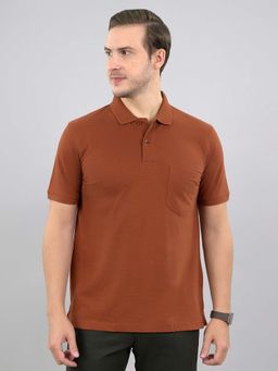 Monte Carlo - Brown Polo Collar Half Sleeve Tshirt