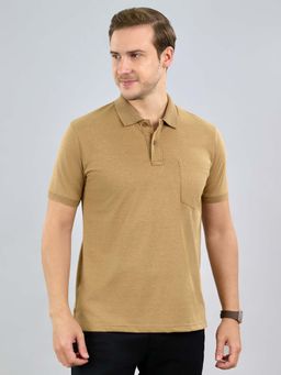 Monte Carlo - Brown Polo Collar Half Sleeve Tshirt