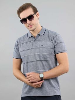 Monte Carlo - Grey Polo Collar Half Sleeve Tshirt