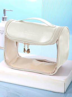 Cortina - Solid Makeup Accessories Bag Brown