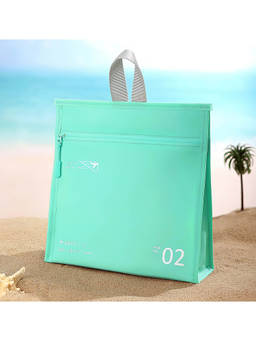 Cortina - Solid Makeup Accessories Bag Blue
