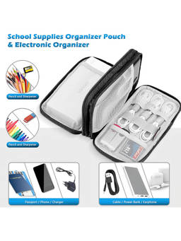Cortina - Nylon Electronics Accessories Organizer Grey