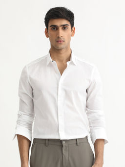 Rare Rabbit - Benzin Primary White Casual Shirt