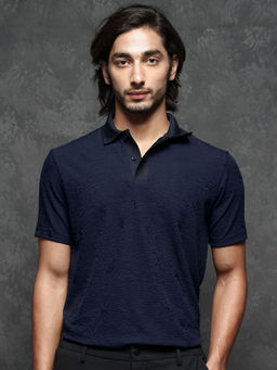 Rare Rabbit - Cruise Primary Navy Blue Polo T-Shirt