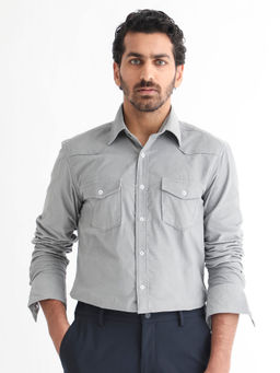 Rare Rabbit - Halle Primary Grey Casual Shirt