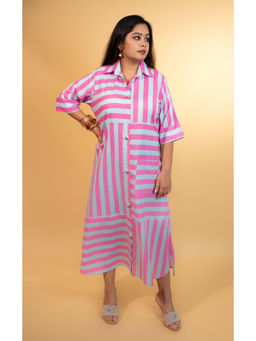 KARIGAR - Seashell Stripes Dress