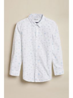 Allen Solly - Boys White Print Casual Shirt
