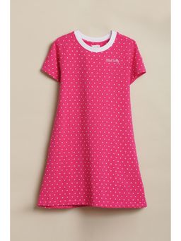 Allen Solly - Girls Pink Dots Casual Dress