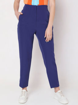 VERO MODA - Blue High Rise Tapered Fit Pants