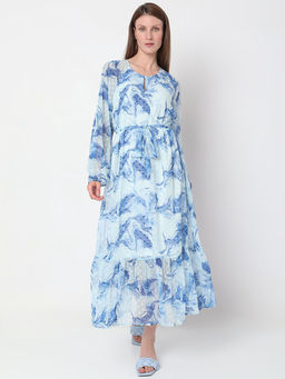 VERO MODA - Light Blue Abstract Print Dress (Set of 2)