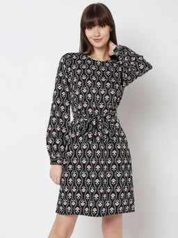 VERO MODA - Black Floral Print Dress (Set of 2)
